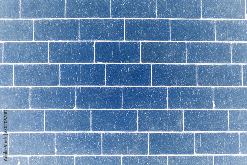 blue rectangular brick wall background