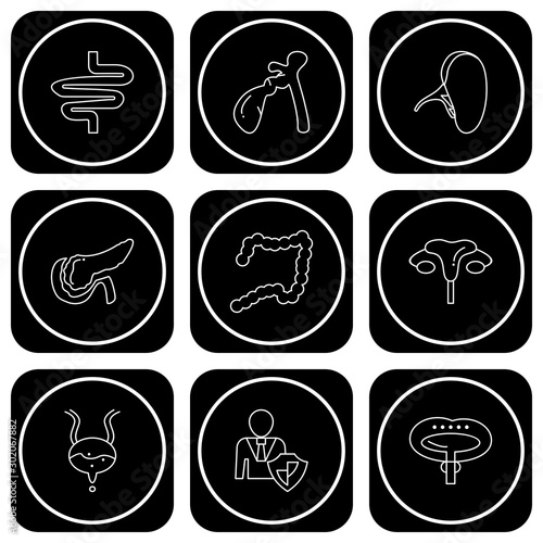 Set Of 9 Universal Icons For Mobile Application and websites