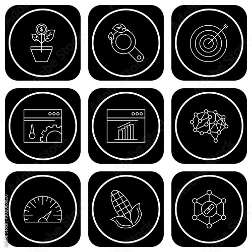 Set of 9 Universal Pixel Perfect Icons
