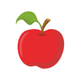 Vector illustration of a funny apple in cartoon style.