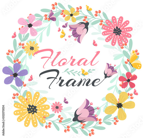 Vector flowers set. Beautiful wreath. Elegant floral collection with isolated blue,pink leaves and flowers, hand drawn watercolor. Design for invitation, wedding or greeting cards.