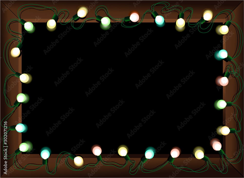 Christmas lighting board - holiday frame