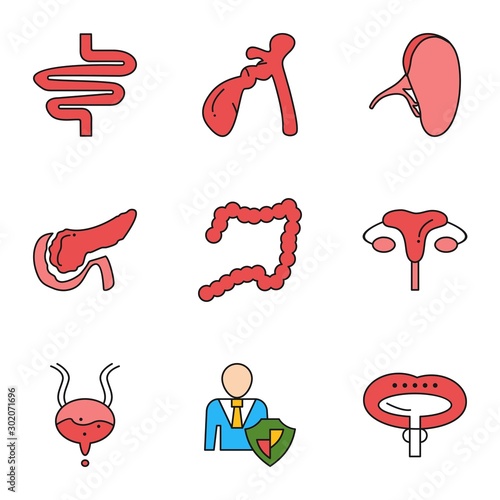 Set Of 9 Universal Icons For Mobile Application and websites
