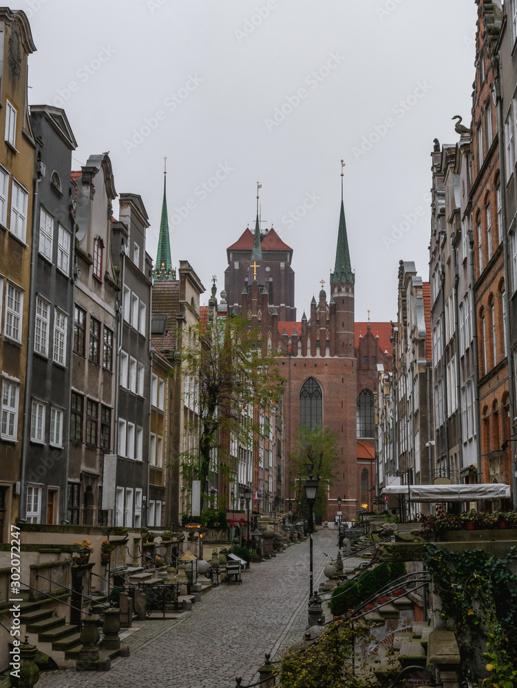 Architecture of Mary`s Street (Mariacka) in Gdansk is one of the most notable tourist attractions in Gdansk. November.