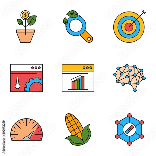 Set of 9 Universal Pixel Perfect Icons