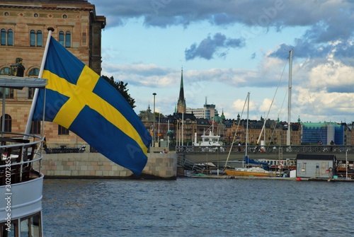 architectural views of buildings of Stockholm