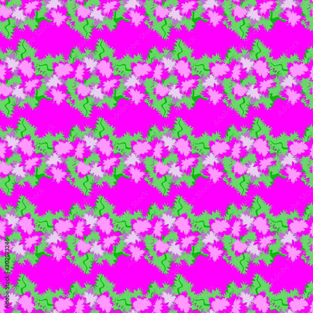 seamless floral pattern on pink background. astras