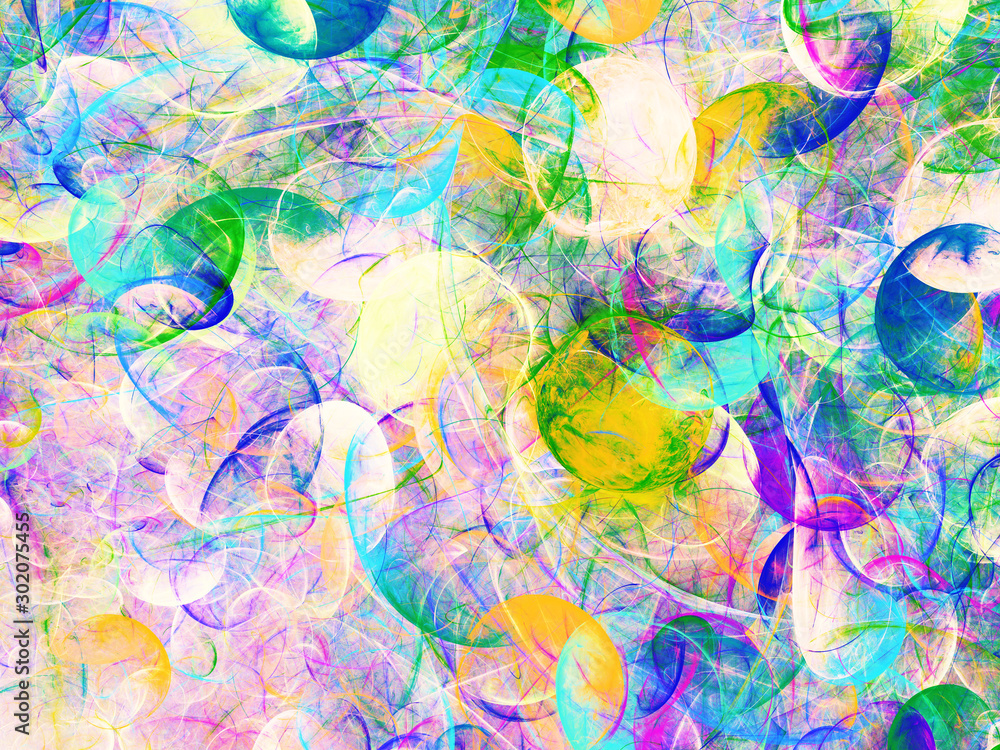 Fototapeta premium abstract chaotic fractal background 3D rendering illustration