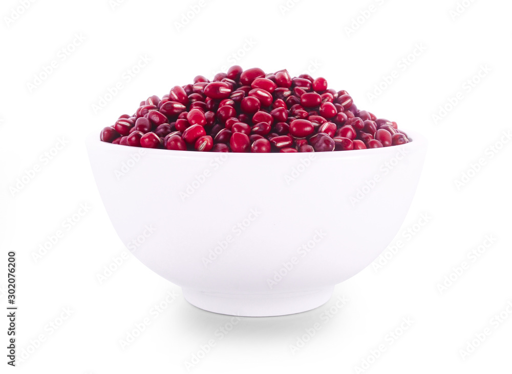 Red bean isolated on white background Red bean isolated on white background