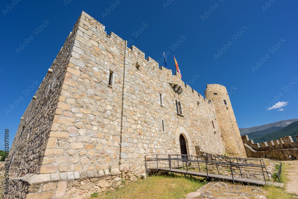 La Adrada village, Avila Province, Castilla y leon, Spain, June 6, 2017. Castillo de la Adrada Castle. Medieval fortress located in Tietar valley