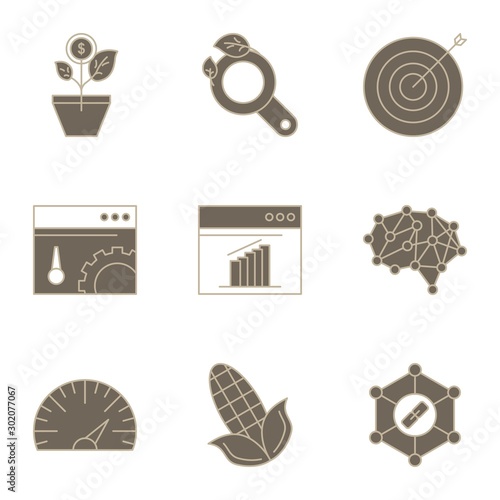 Set of 9 Universal Pixel Perfect Icons