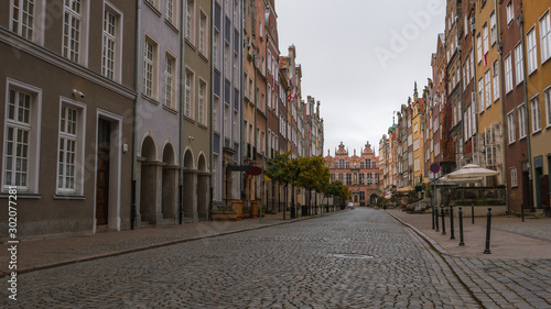 Great Arsenal in Piwna Street at the old city center of Gdansk, Poland.
