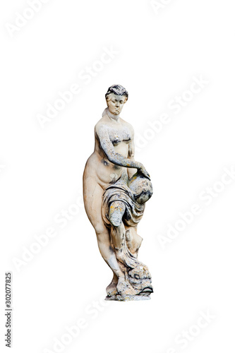Olympic goddess of love and beauty in antique mythology Aphrodite (Venus) Fragment of ancient statue.