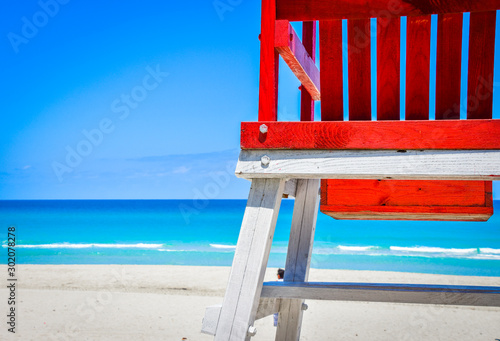 lifeguard chair on the beach