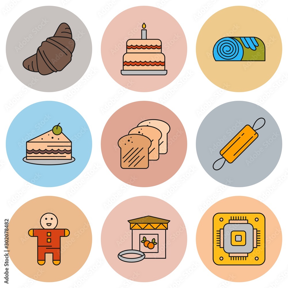 Set Of Universal 9 Icons Set Of Universal 9 Icons