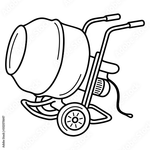 Electric concrete mixer