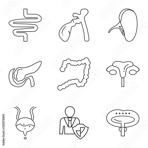 Set Of 9 Universal Icons For Mobile Application and websites