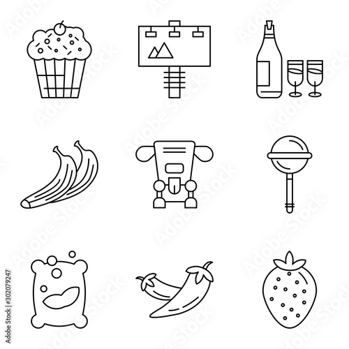 9 User interface Icon set for web and mobile applications