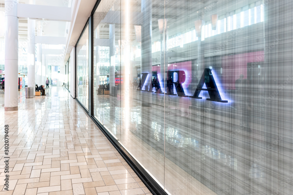 Tysons Corner, USA - January 26, 2018: Fast fashion clothing, clothes, apparel specialty store