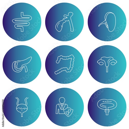 Set Of 9 Universal Icons For Mobile Application and websites