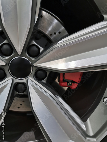 The wheel disk of a new modern car