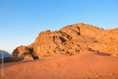Rock desert in Jordan.