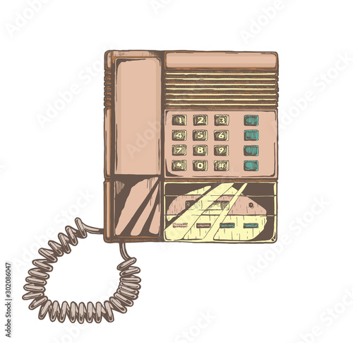 push-button phone with answering machine