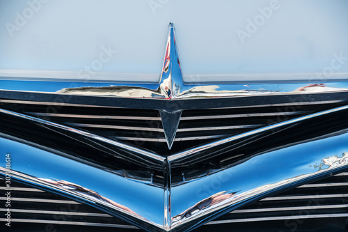 Classic car front grill photo