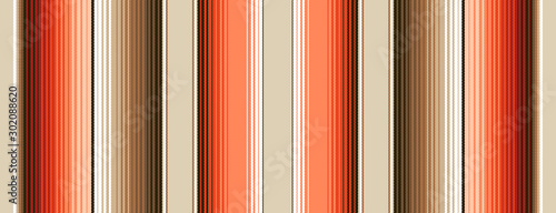 Burnt Orange, Brown & Navajo White South Western Blanket Stripes Seamless Vector Pattern. Mexican Serape Texture with Threads. Native American Textile. Ethnic Boho Background. Tile Swatch Included.