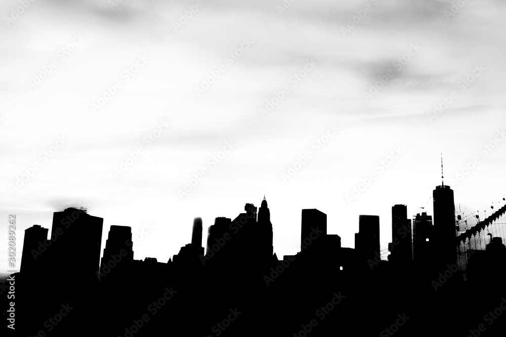 Abstract of new york  in black and white