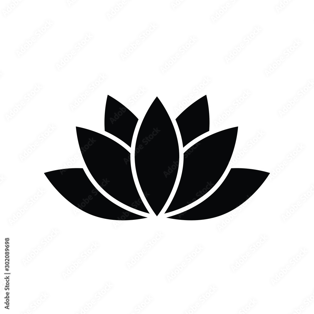 lotus icon, spa icon vector
