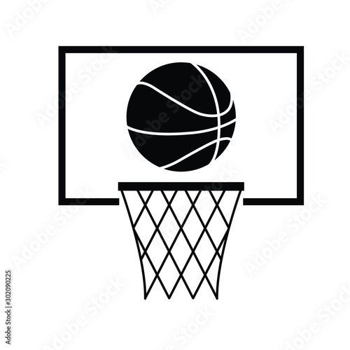 basketball -  black vector icon