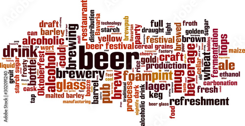 Beer word cloud photo