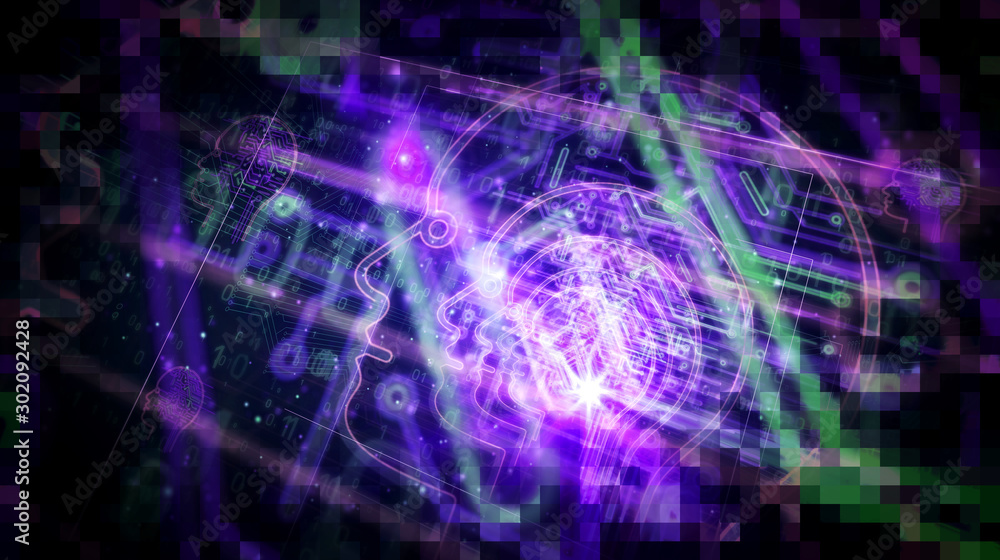 Artificial Intelligence futuristic illustration Artificial Intelligence futuristic illustration