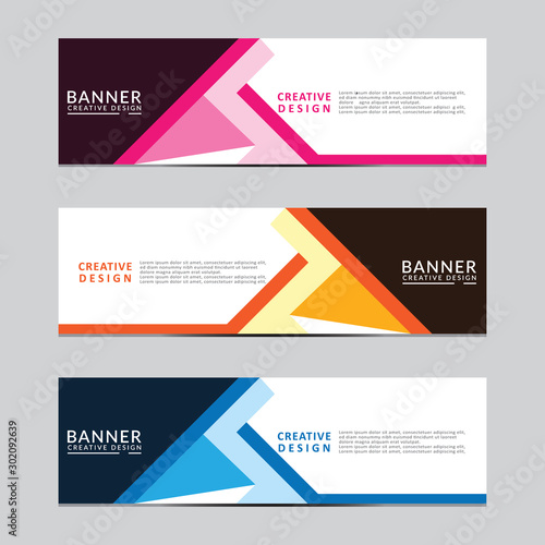 Vector abstract geometric design banner web template. Modern design. Vector illustration