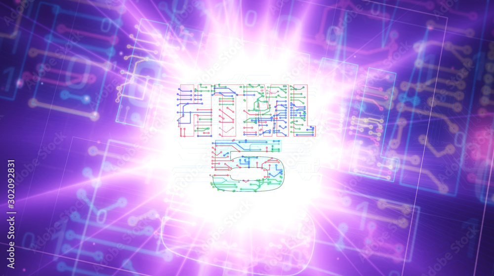 Obraz premium HTML5 sign futuristic illustration