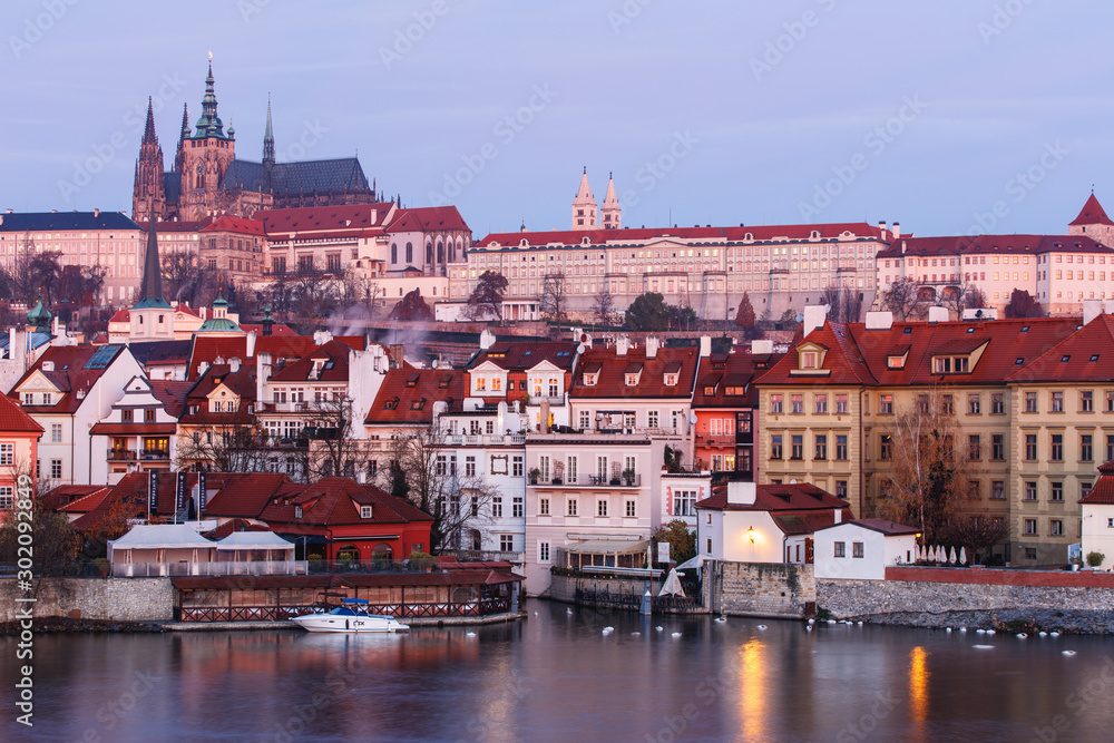 View of the old town, Prague at sunrise