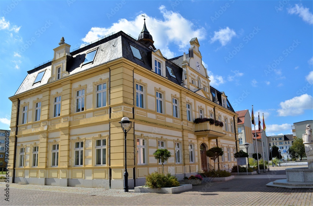 Rathaus in Demmin Mecklenburg-Vorpommern Neubau