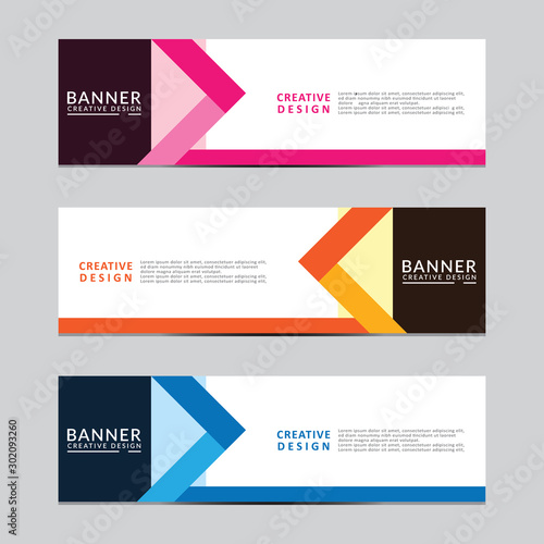 Vector abstract geometric design banner web template. Modern design. Vector illustration