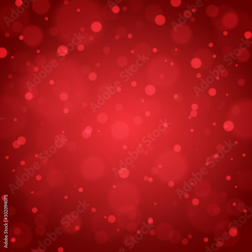 Blurred circles on the red background. Vector illustration.
