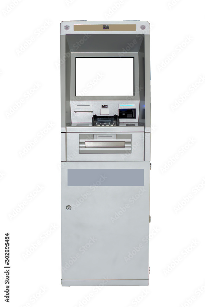automatic teller machine isolated on white background automatic teller machine isolated on white background