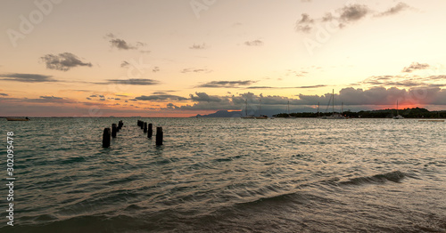 Tropical beach of Sainte Anne - Caribbean Sea - Guadeloupe tropical island.