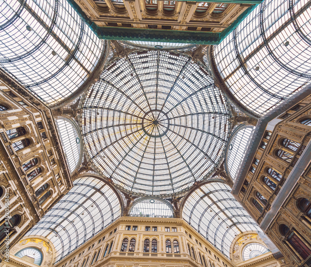 Shopping Mall Galleria Umberto in Naples, Italy