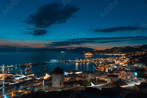 Boni's Windmill, Chora and Port of Mykonos