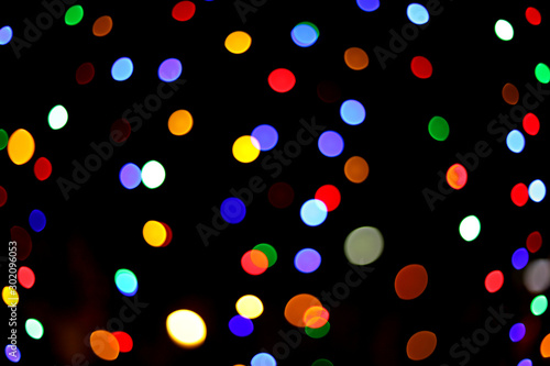 blur colorful bokeh light for background