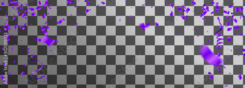 Colorful confetti Celebration carnival ribbons and Happy Birthday balloons Colorful celebration background