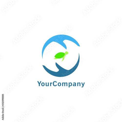 Turtle and tortoise logo illustration