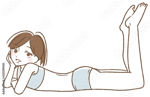 美脚　美尻　美容　女性　イラスト