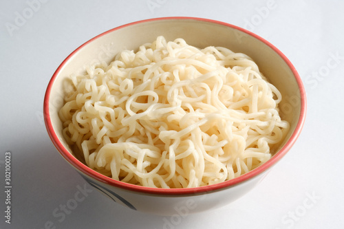 Noodle in bowl with white background