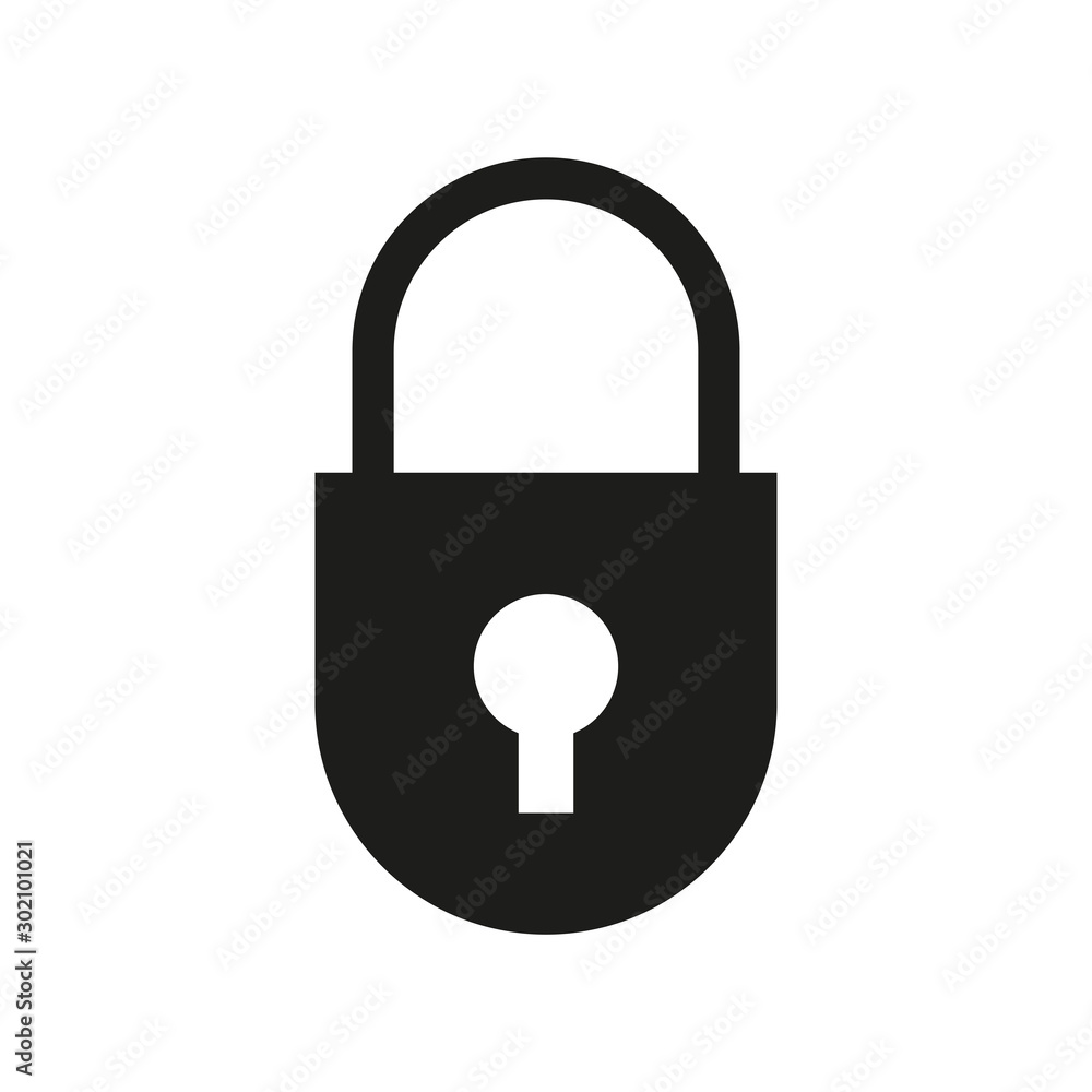 Padlock icon. Security concept. Vector illustration. Padlock icon. Security concept. Vector illustration.